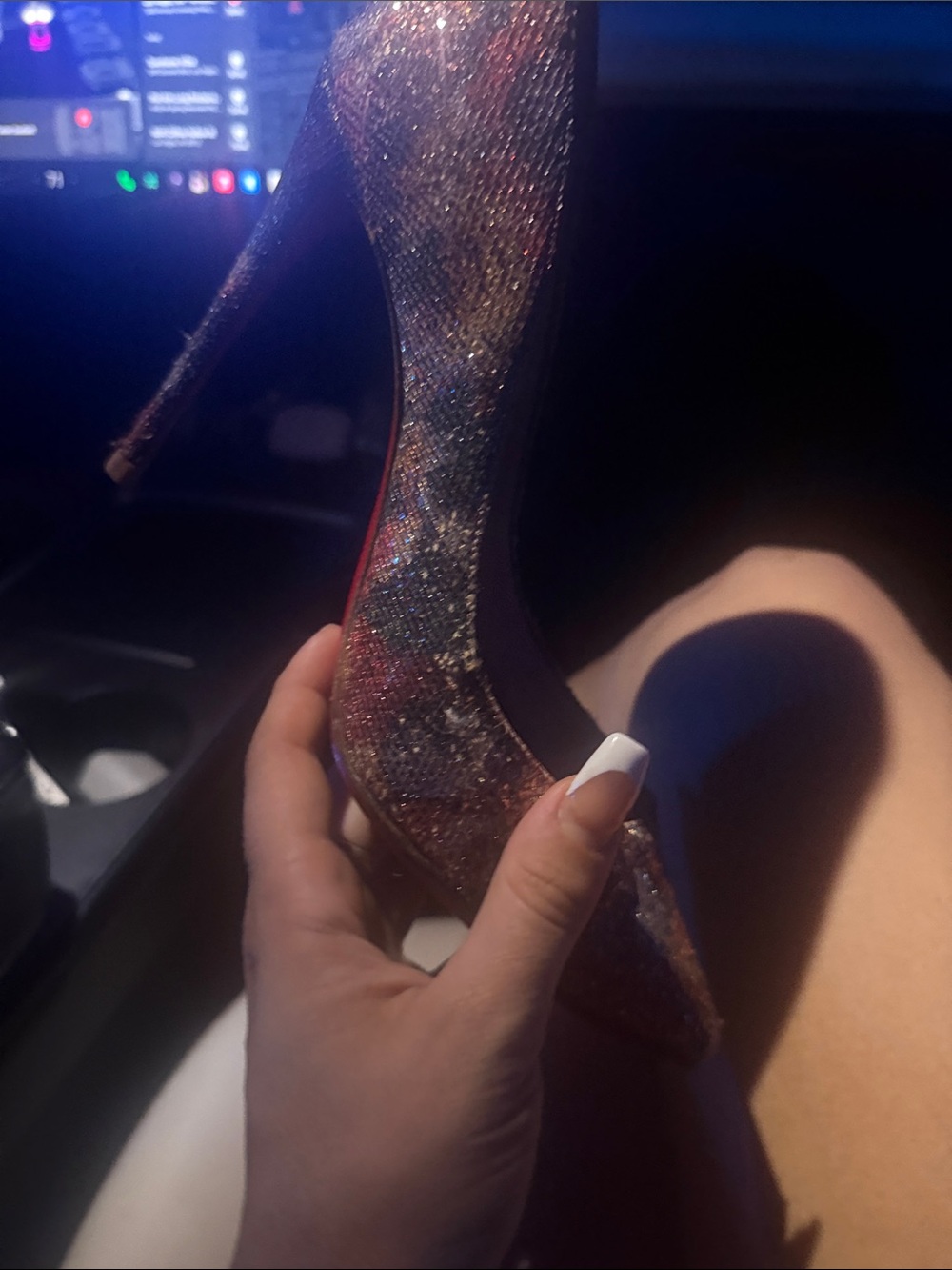 Christian Louboutin Multicolor Glitter Pointed Toe Stiletto